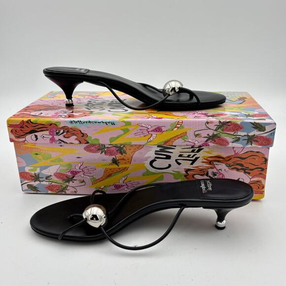 Jeffrey Campbell Shoes - Jeffrey Campbell Preciosa Strappy Thong Kitten Heel Sandals Women's 6.5M